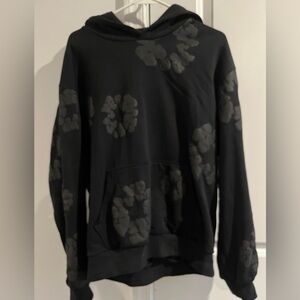 Denim Tears - Mono Cotton Wreath Zip Hoodie Black